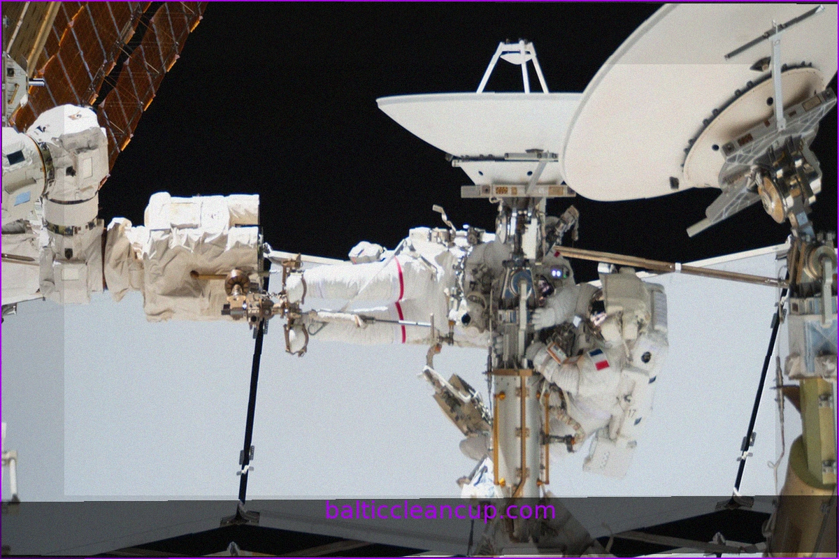 Astronauts Anil Menon and Sophie Adenot Conduct Spacewalk