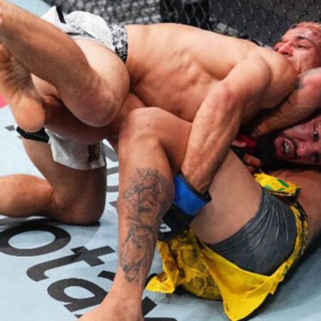 Arman Tsarukyan chokes out Bellator legend in cage return hours after Paddy Pimblett’s ‘nobody cares’ jibe