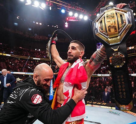 Ilia Topuria ‘welcomed’ to welterweight by former UFC champ despite making promise after Charles Oliveira KO