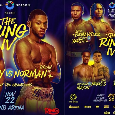 Benavidez vs. Yarde Confirmed as Riyadh Main Event on November 22