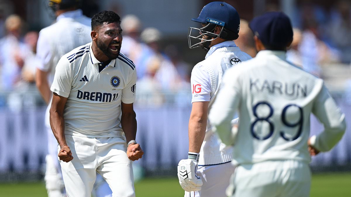 Preview The Cost of Enthusiasm: Mohammed Siraj Penalized After Lord’s Send-Off