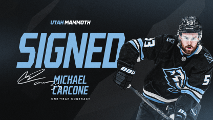 Preview Michael Carcone Solidifies Future, Re-Signs with Utah Mammoth